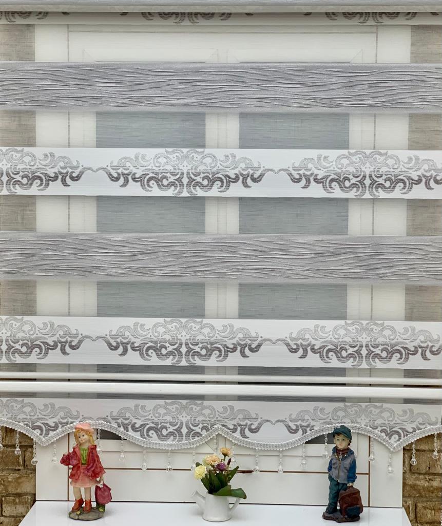 Desenli & Sarmaşık Motifli Zebra Perde 1000 V2
