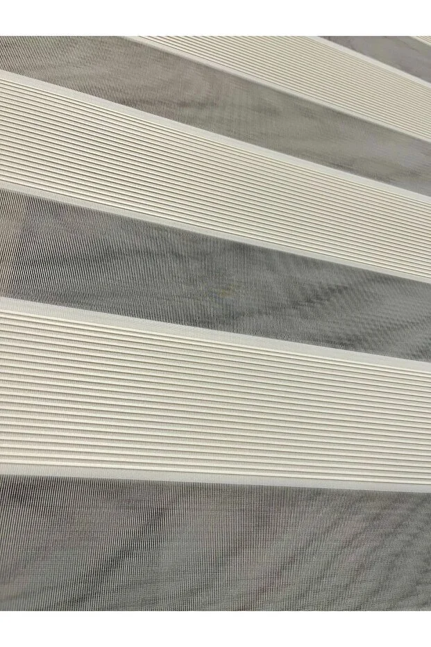 Mikro Plise Zebra Perde Krem